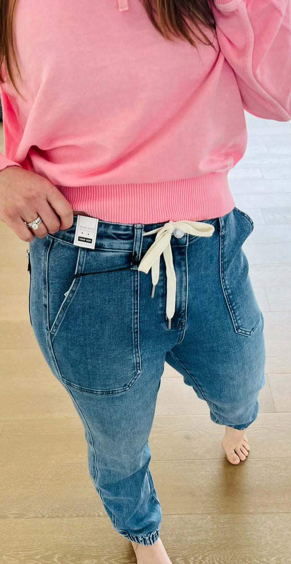 The Carmen Highrise Denim Joggers
