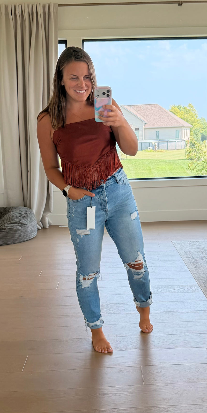 The Madeline High Rise Straight Jeans