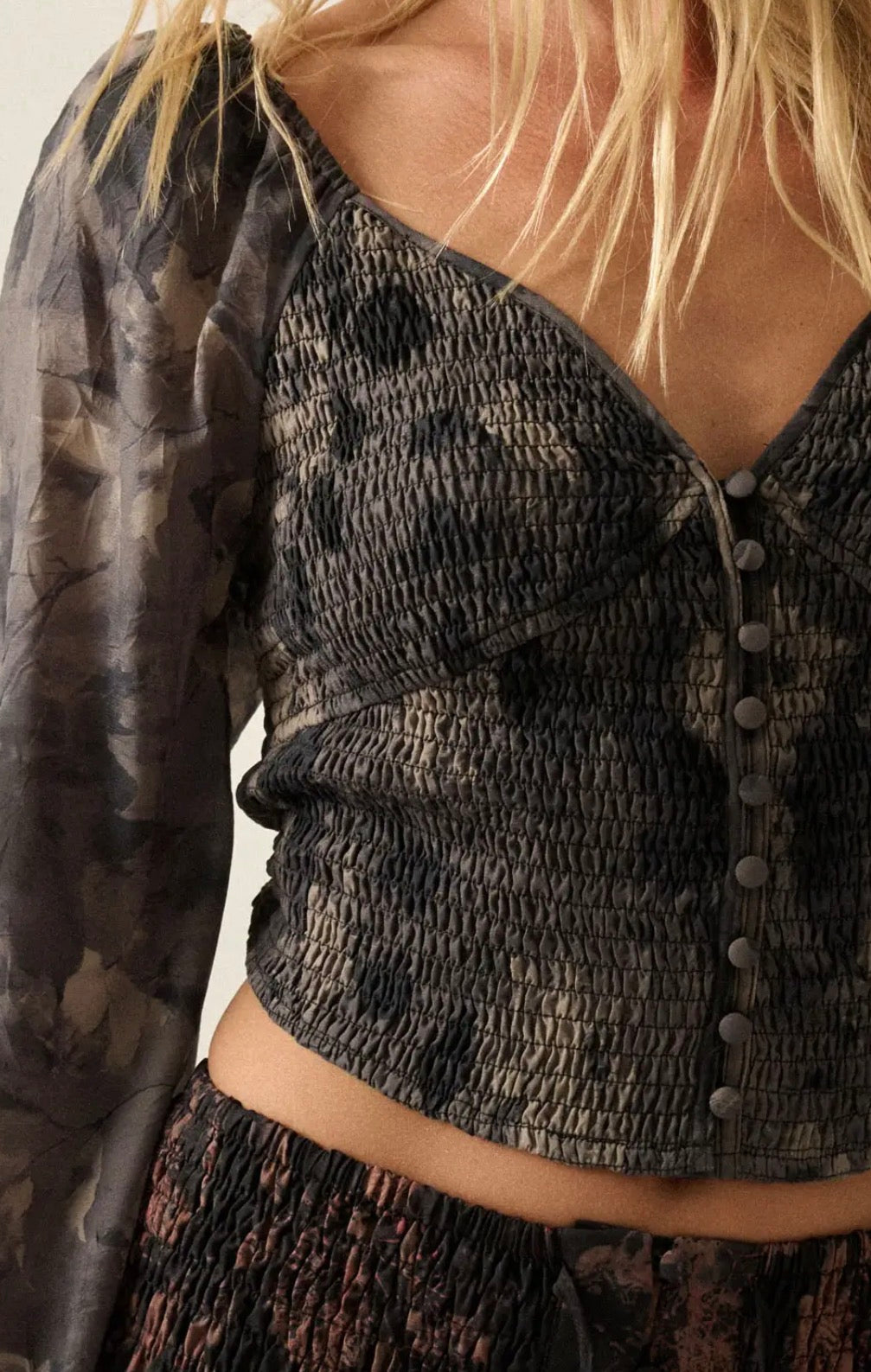 The Jayden Sweetheart Smocked Top