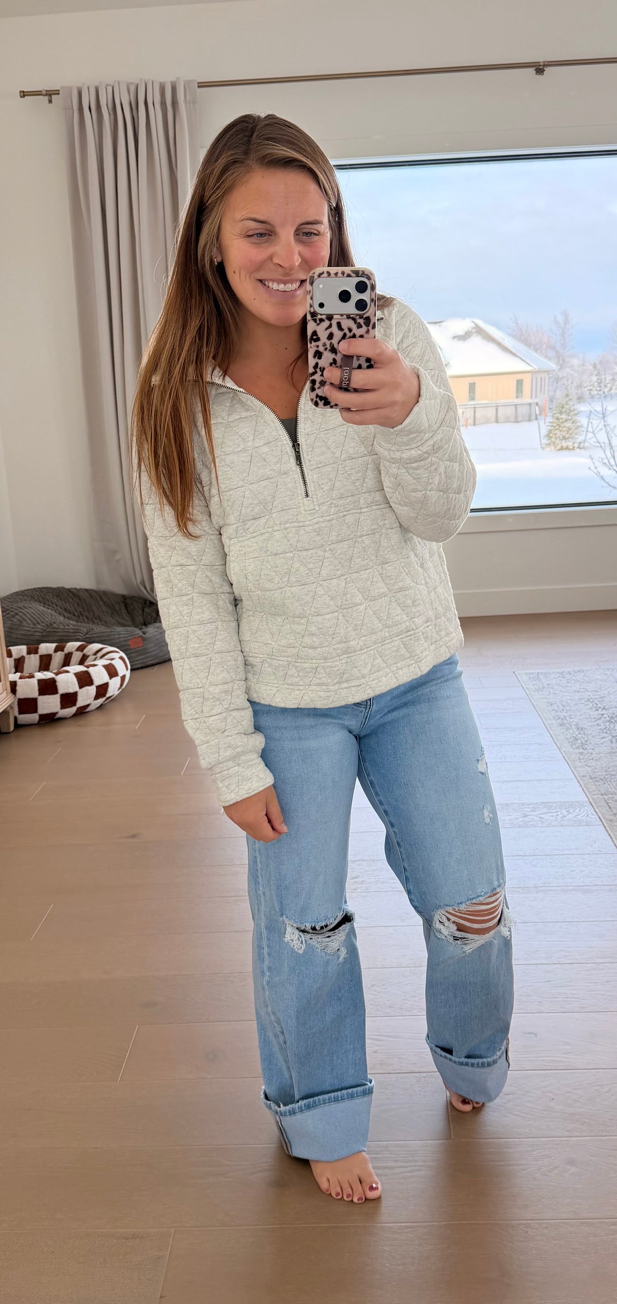 The Snow Day Quilted Quarterzip