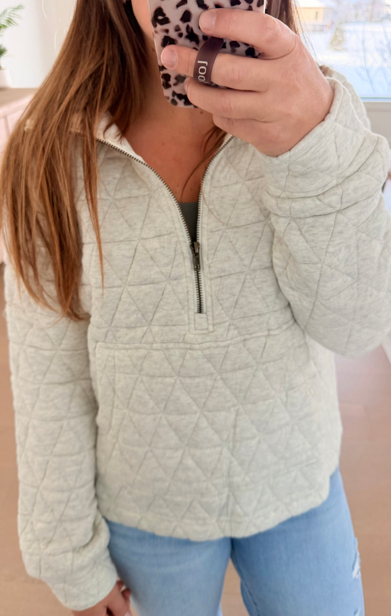 The Snow Day Quilted Quarterzip