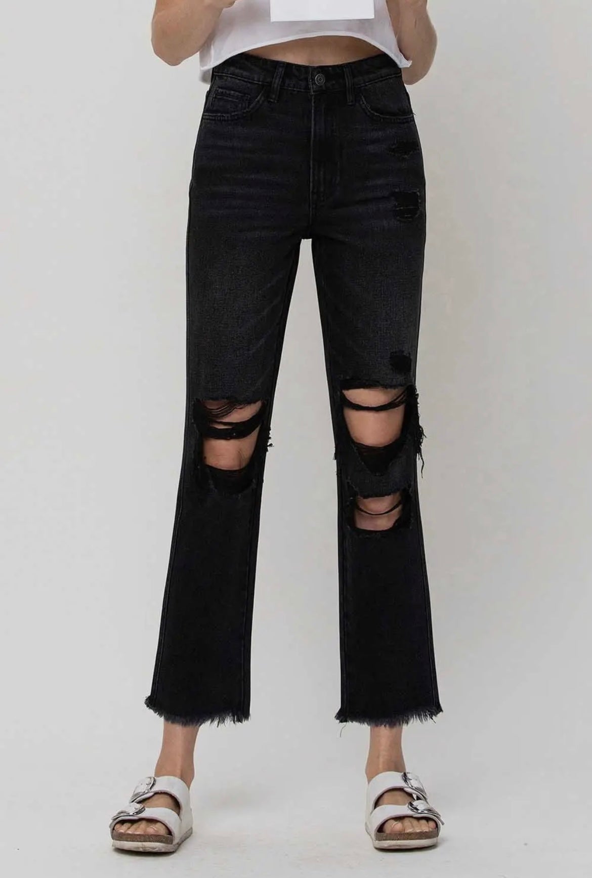 The Rebellious Black Denim Jeans