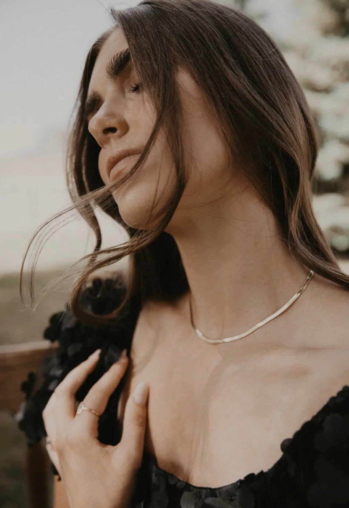 The Everyday Gold Filled Herringbone Necklace