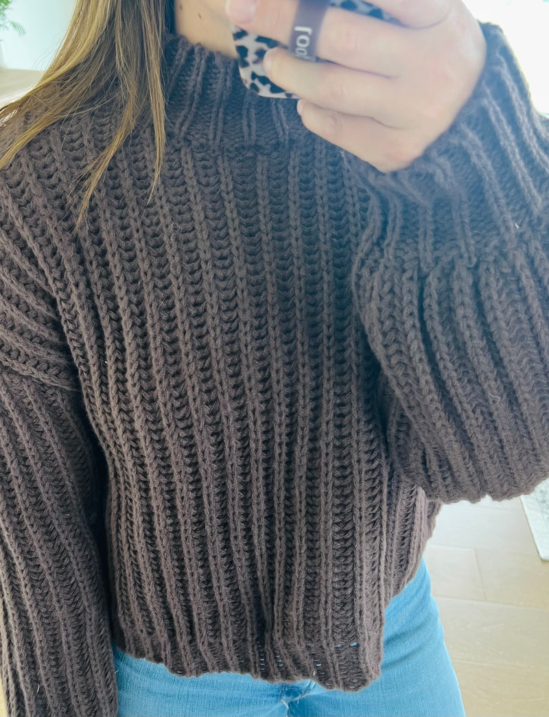 The Espresso Chunky Knit Sweater