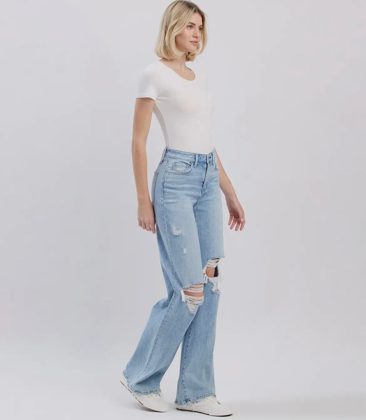 The Rosie Highrise Wide Leg Jeans