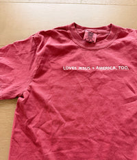 Loves Jesus + America, Too Graphic Tee