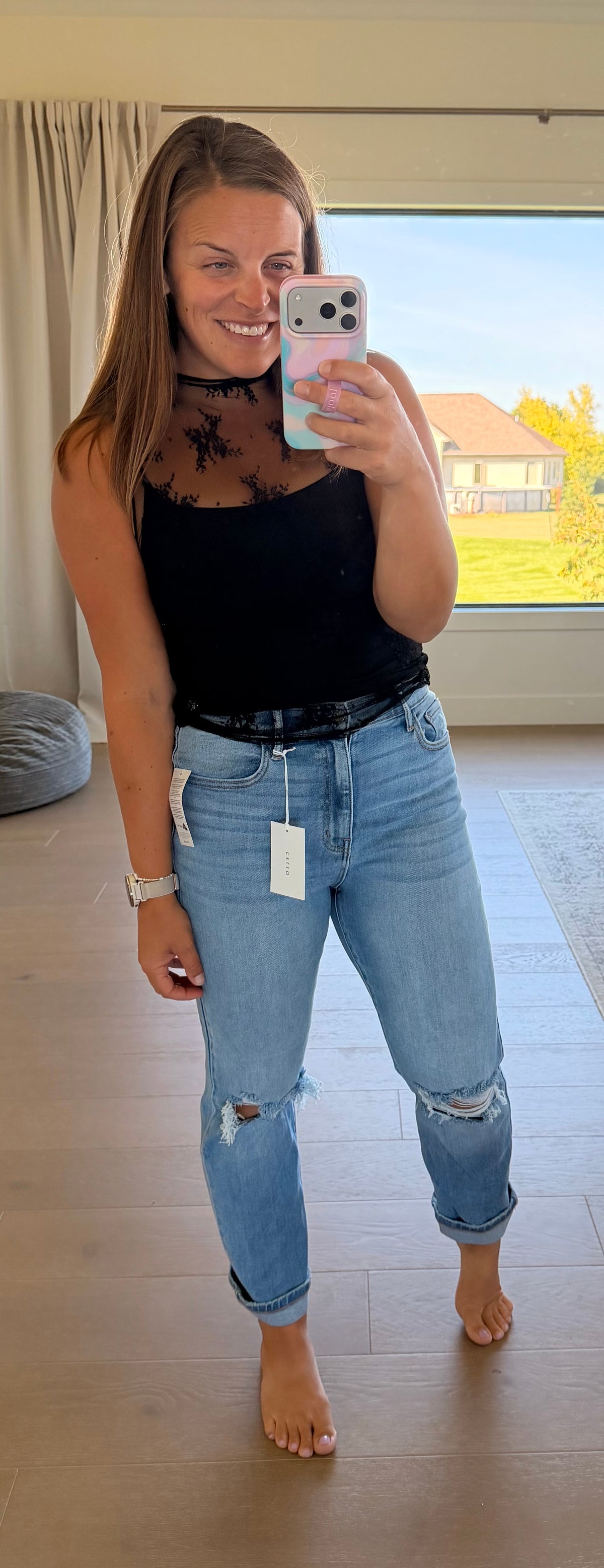 The Risk Taker Lace Mockneck Top