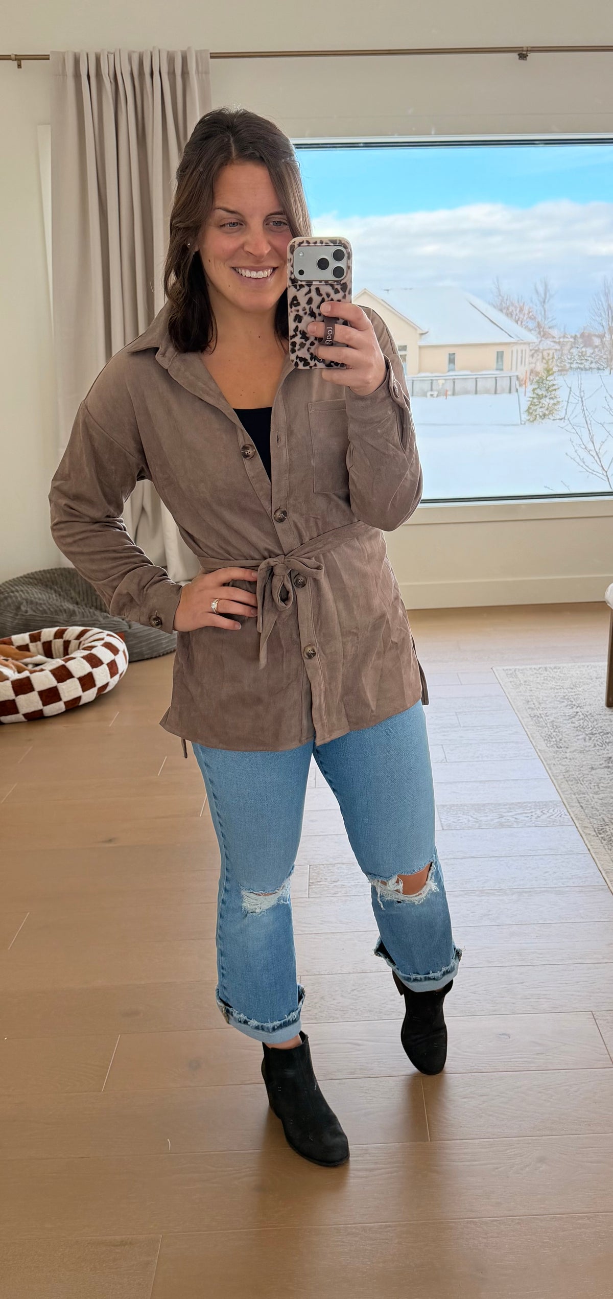 The Oliver Suede Shacket