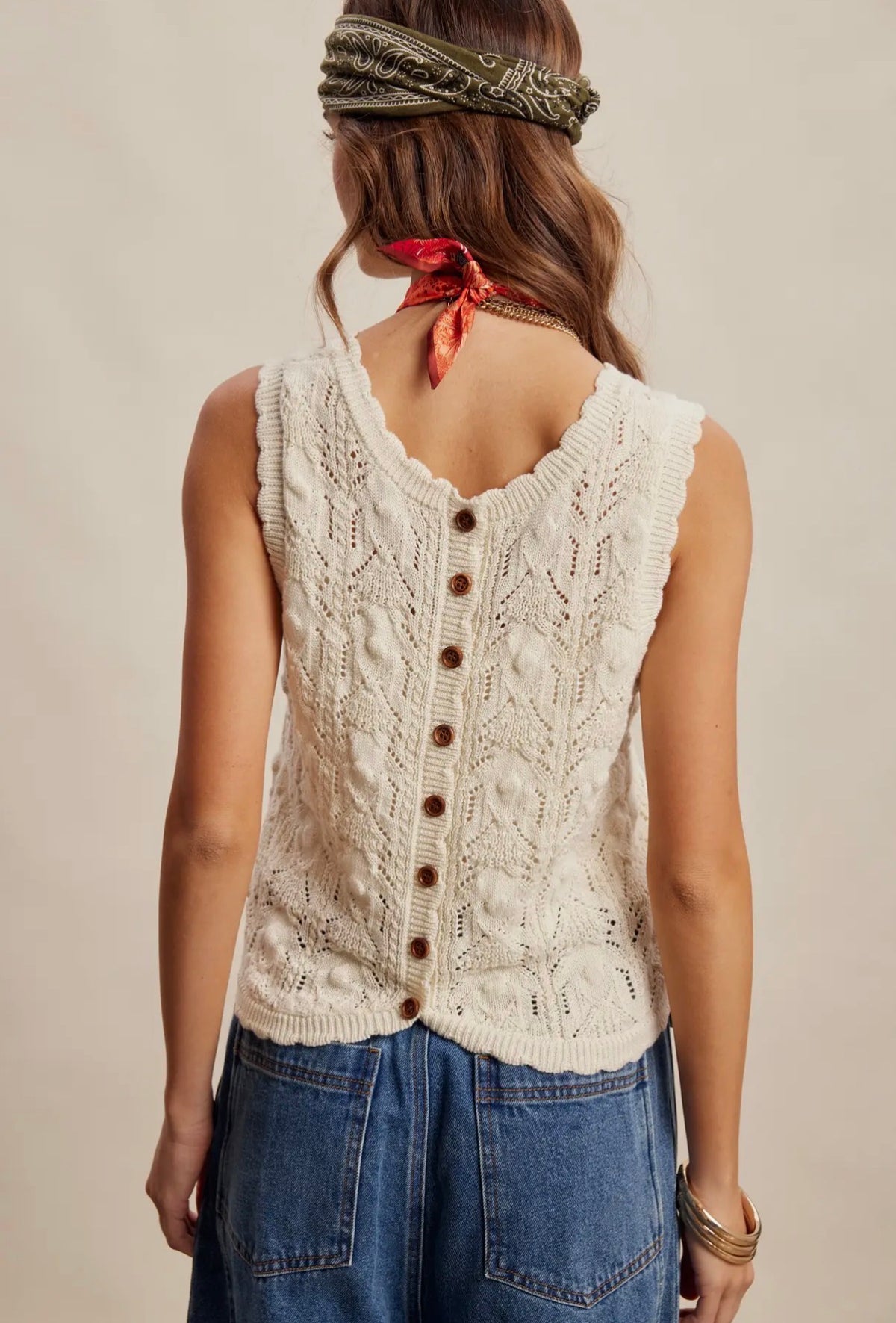 The Angie Pointelle Knit Top