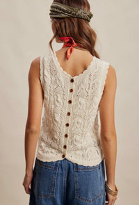 The Angie Pointelle Knit Top