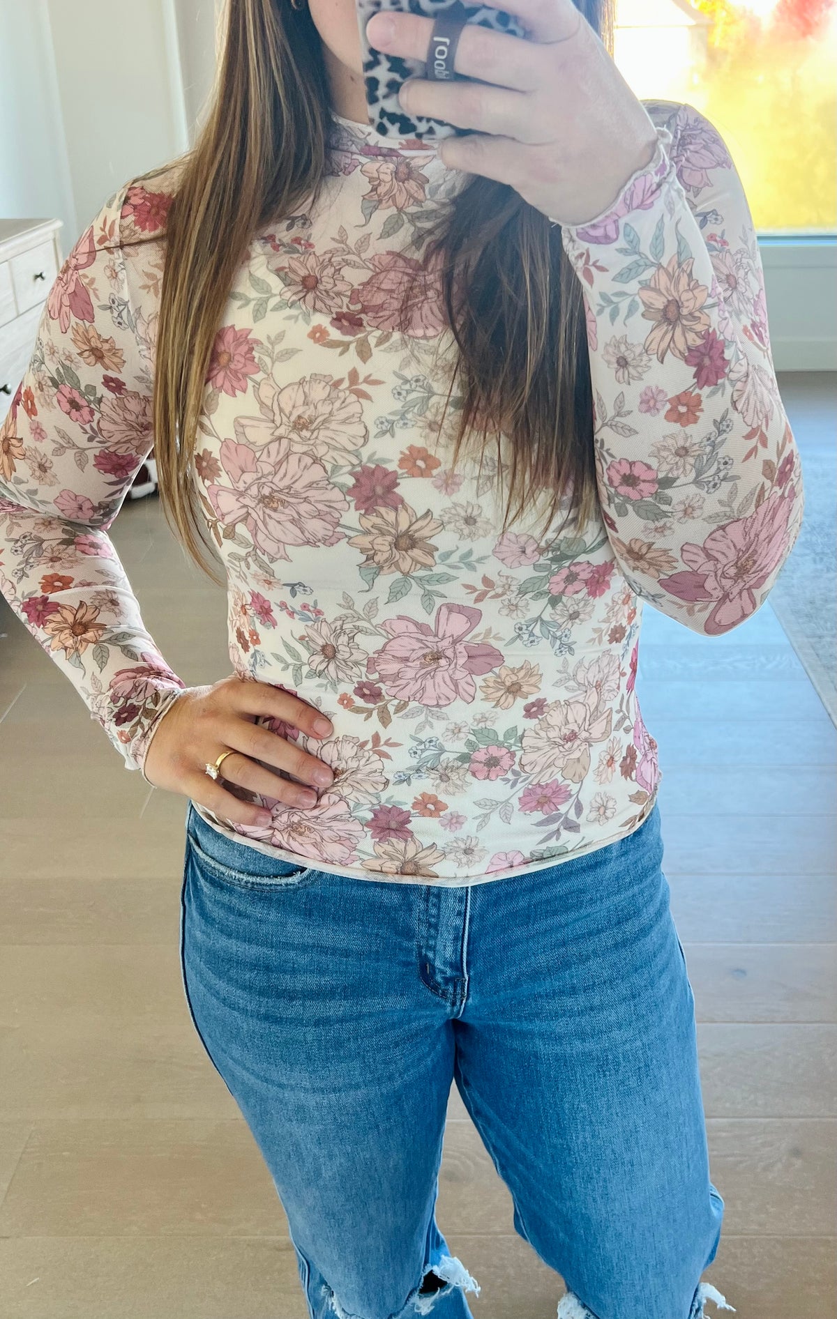 The Feel Good Floral Mesh Top