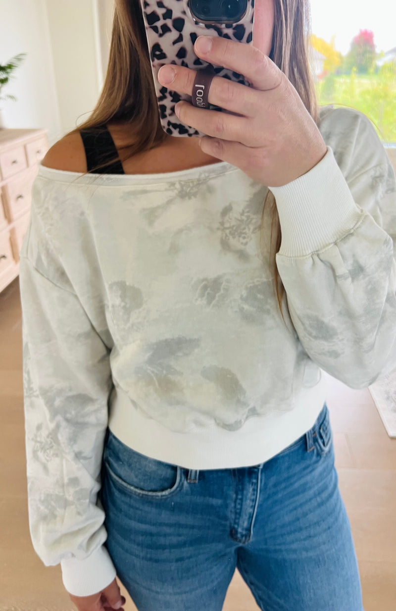 The Watercolor Floral Off Shoulder Top
