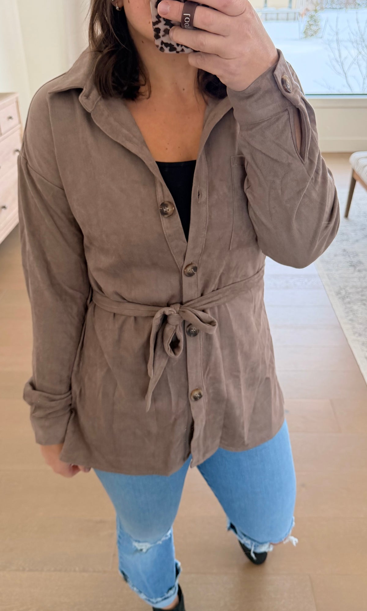 The Oliver Suede Shacket