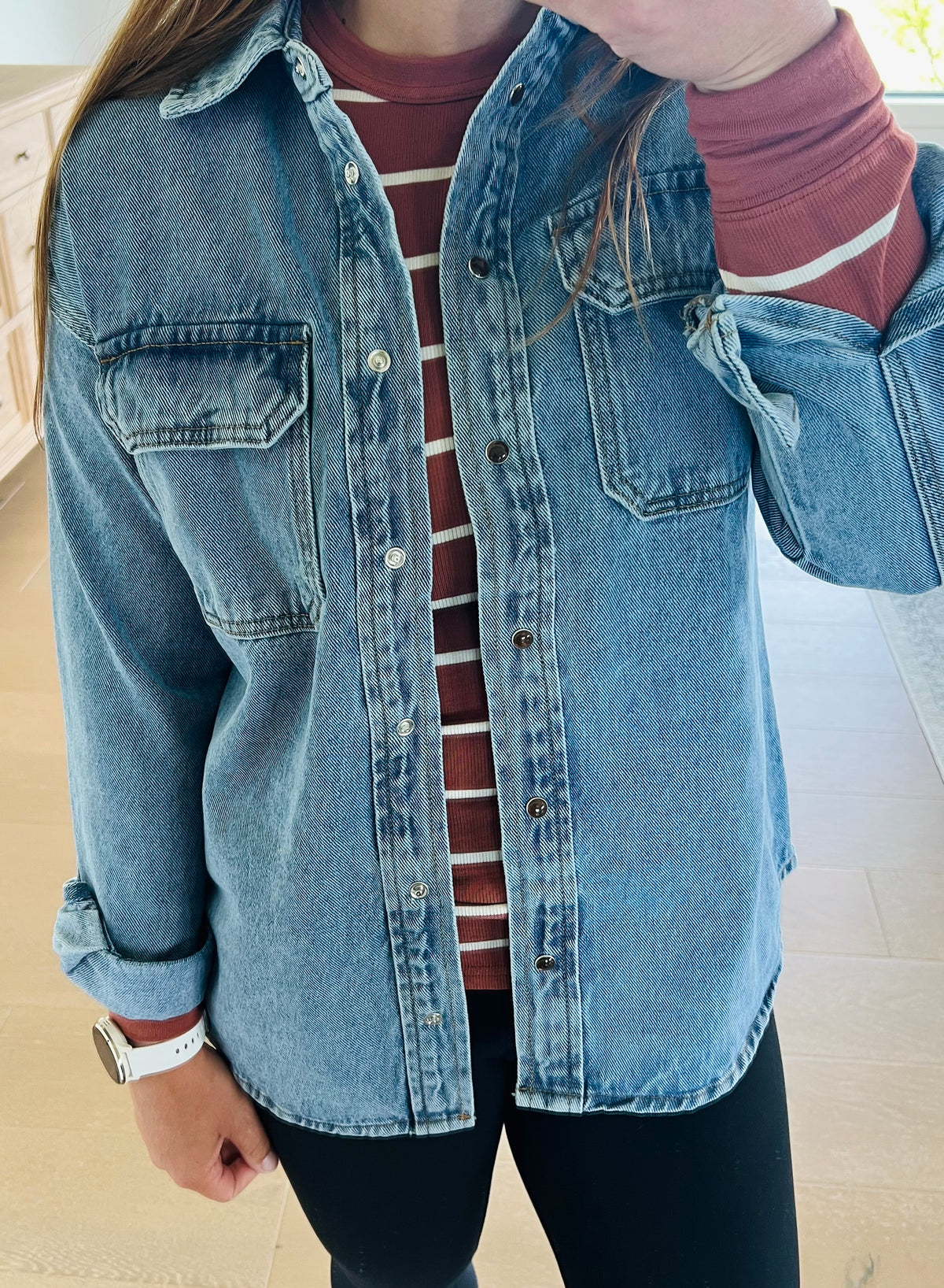 The Remi Relaxed Denim Top