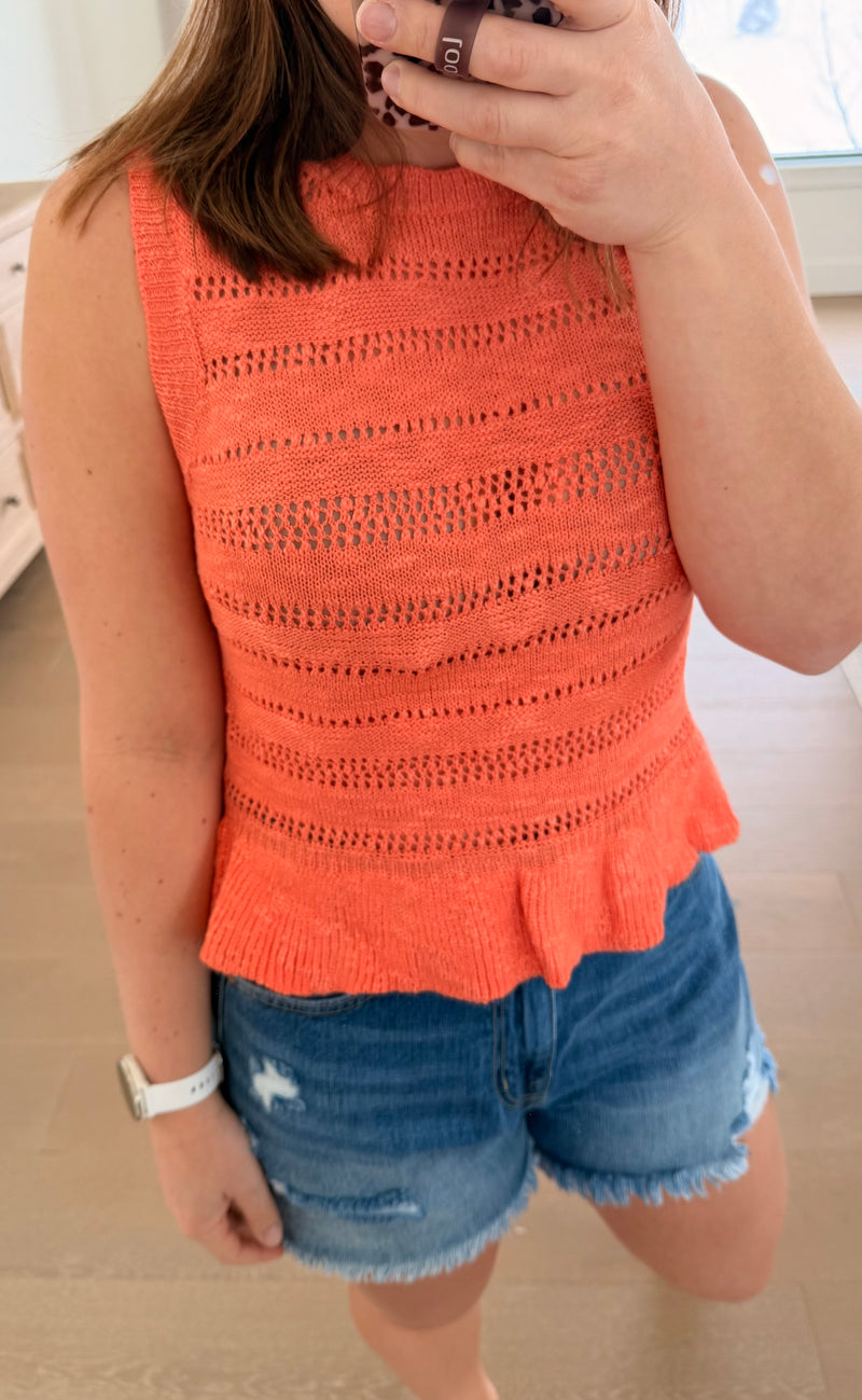 The Tequila Sunrise Knit Tank