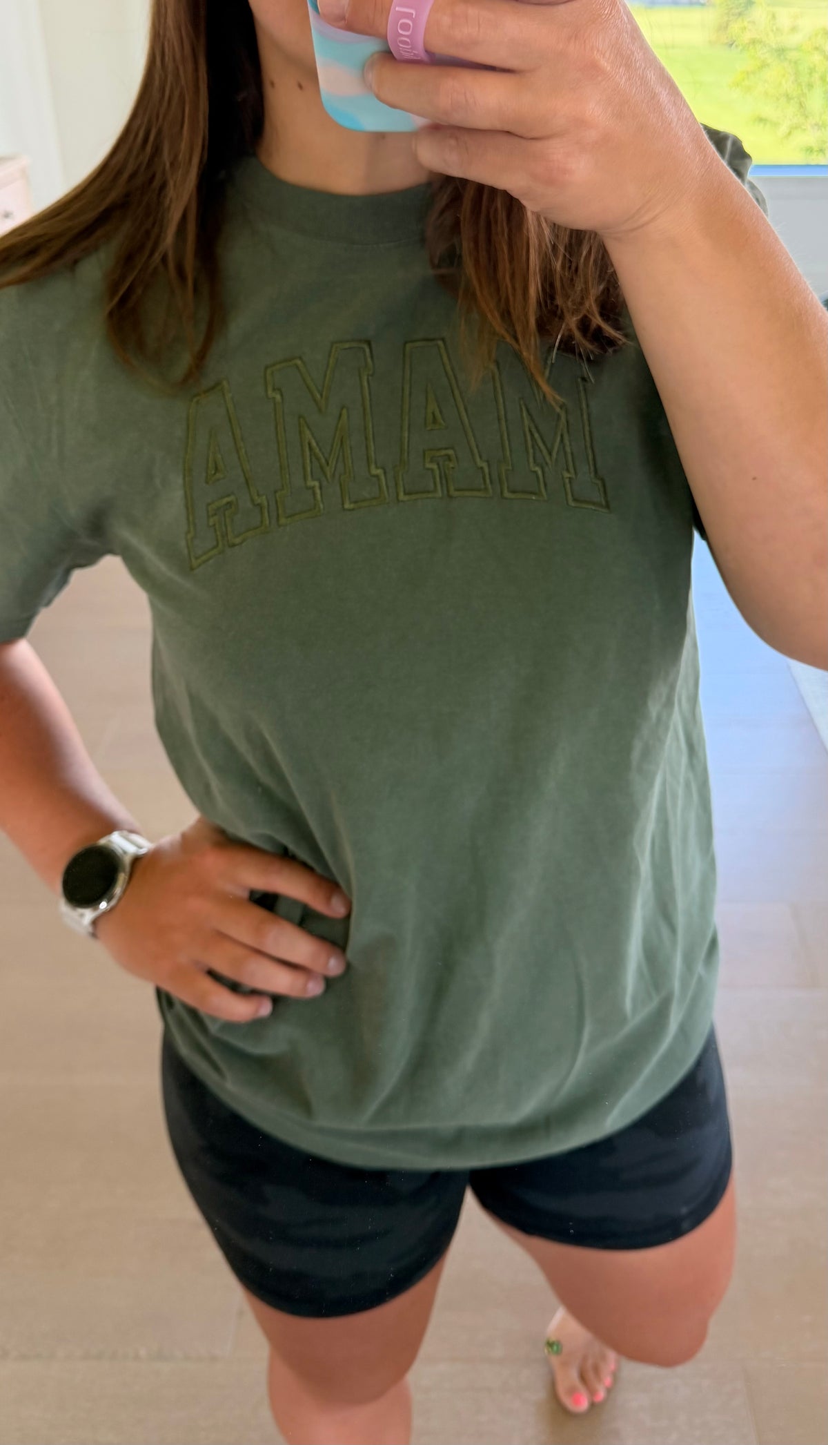 MAMA Graphic Tee - Moss