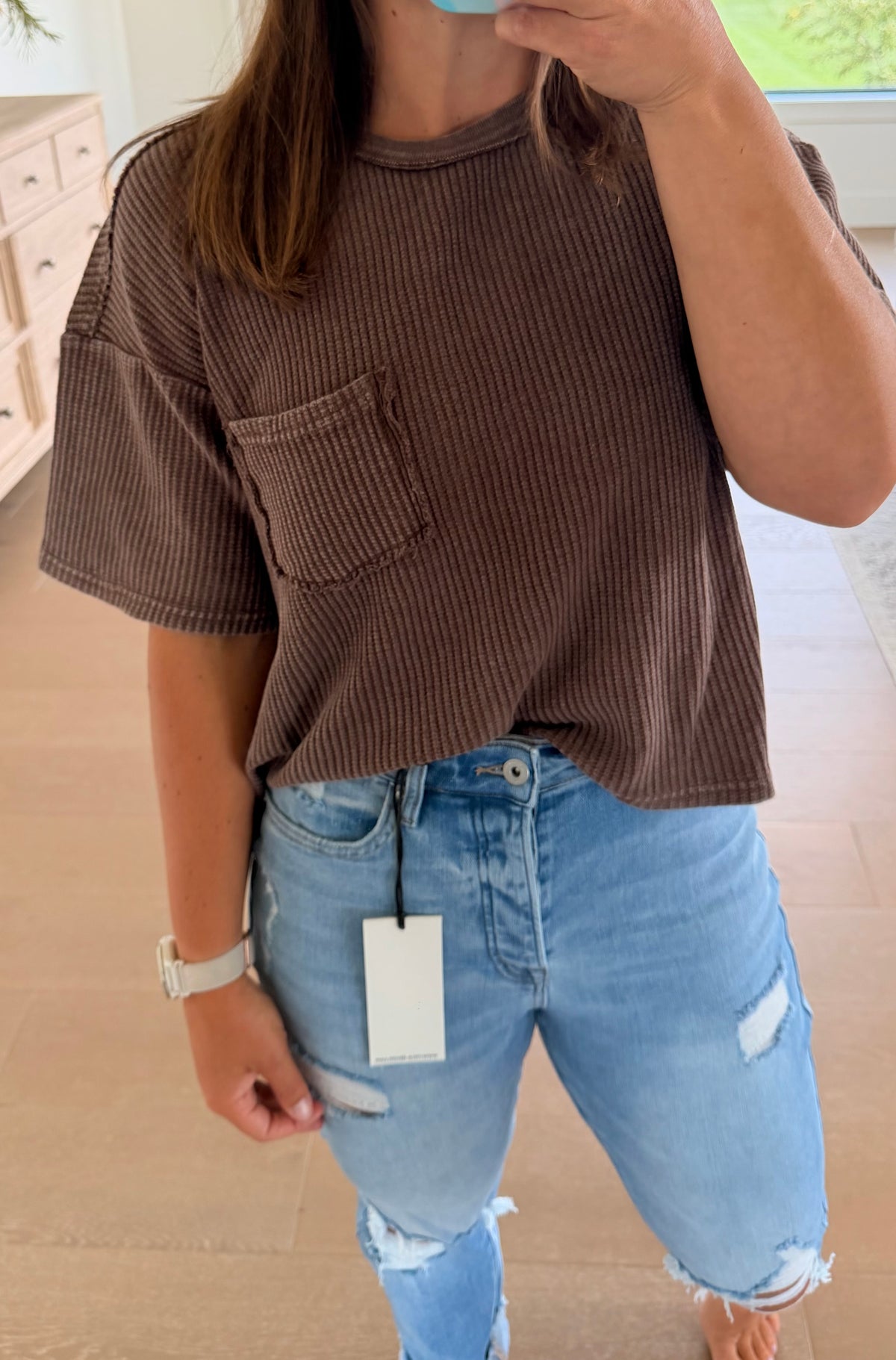 The Autumn Waffle Knit Tee