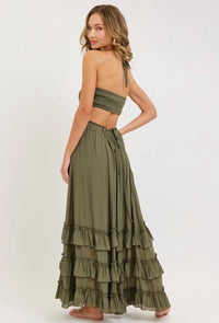 The Crystal Halter Smocked Dress