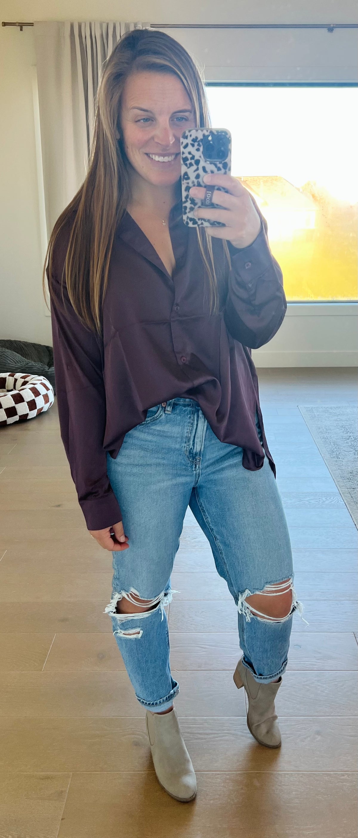 The Sherri Oversized Satin Shirt