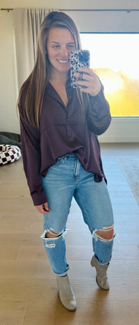 The Sherri Oversized Satin Shirt