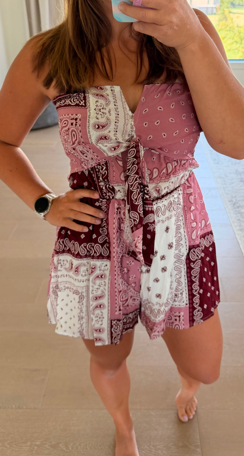 The Bandana Print Romper