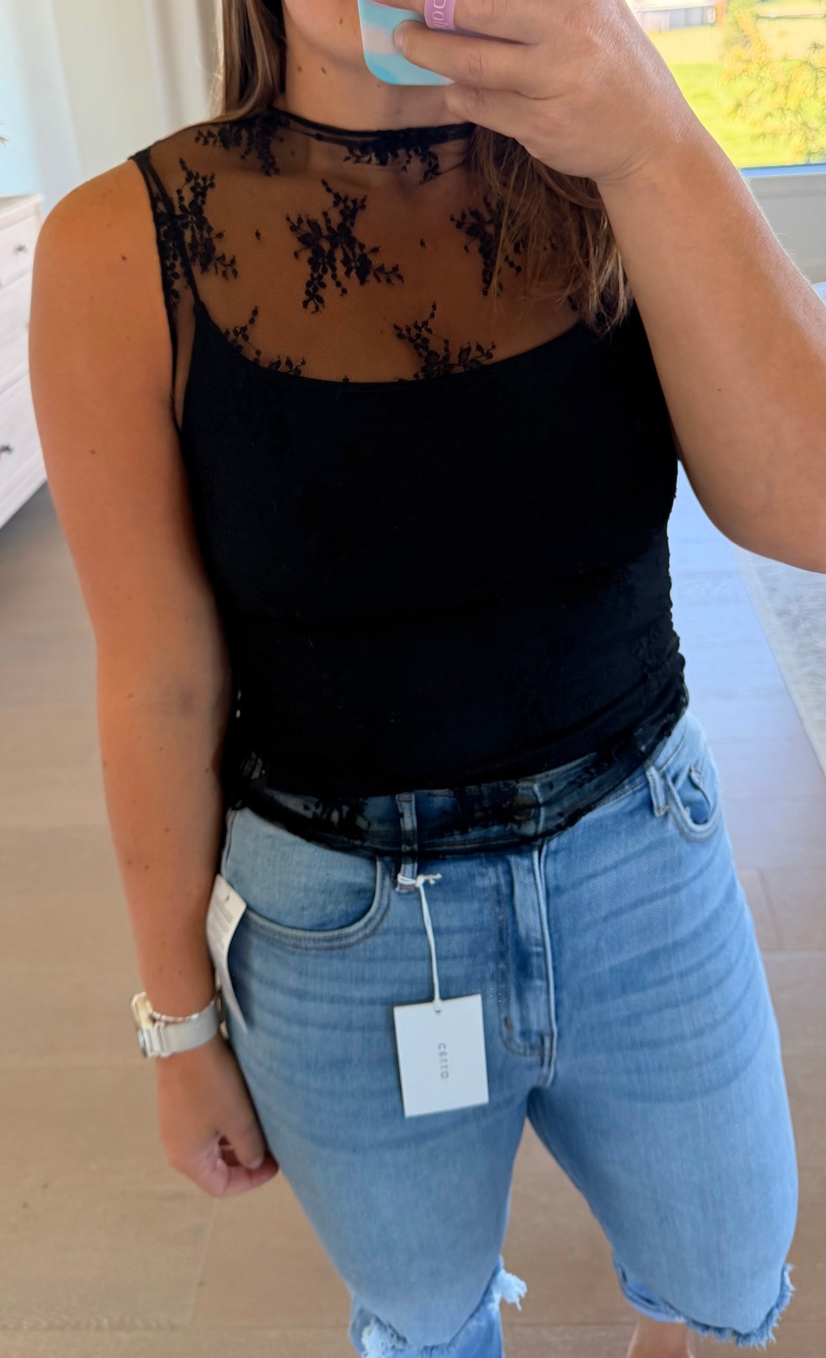The Risk Taker Lace Mockneck Top