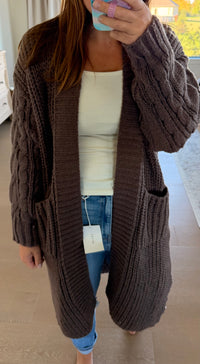 The Linger Cable Knit Cardigan