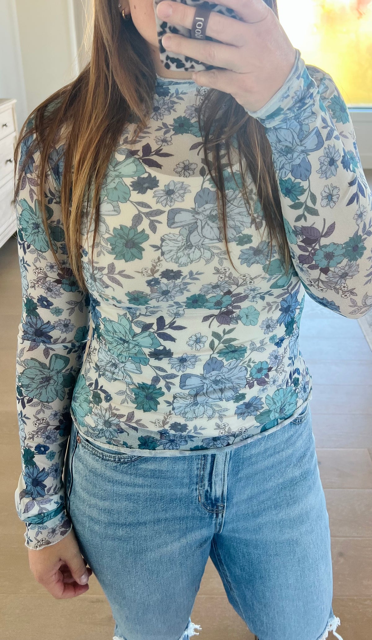 The Feel Good Floral Mesh Top