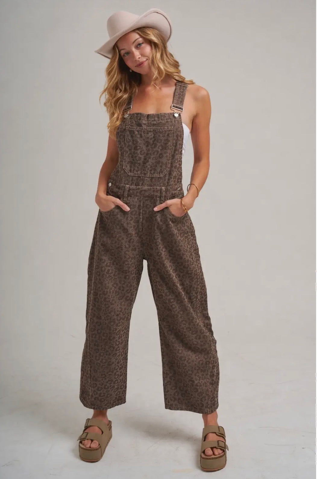 The Jessa Vintage Leopard Overalls