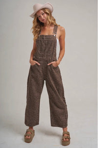 The Jessa Vintage Leopard Overalls