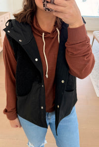 The Nordic Sherpa Fleece Hooded Vest