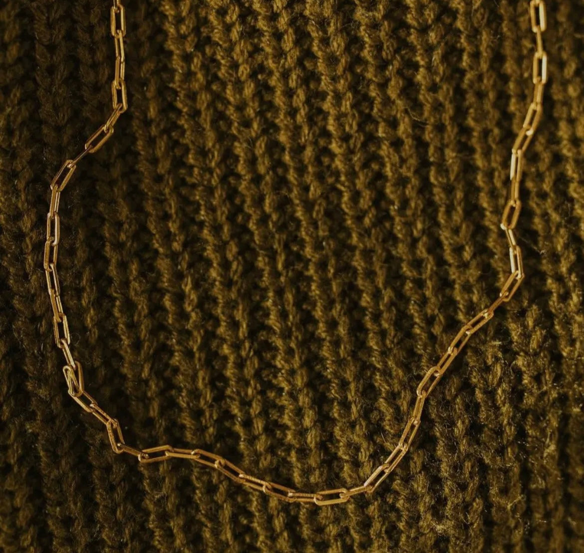 The Madeline Gold Filled Paperclip Necklace