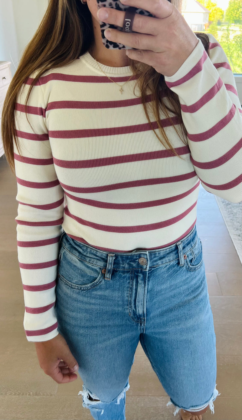 The Chantelle Striped Sweater Bodysuit
