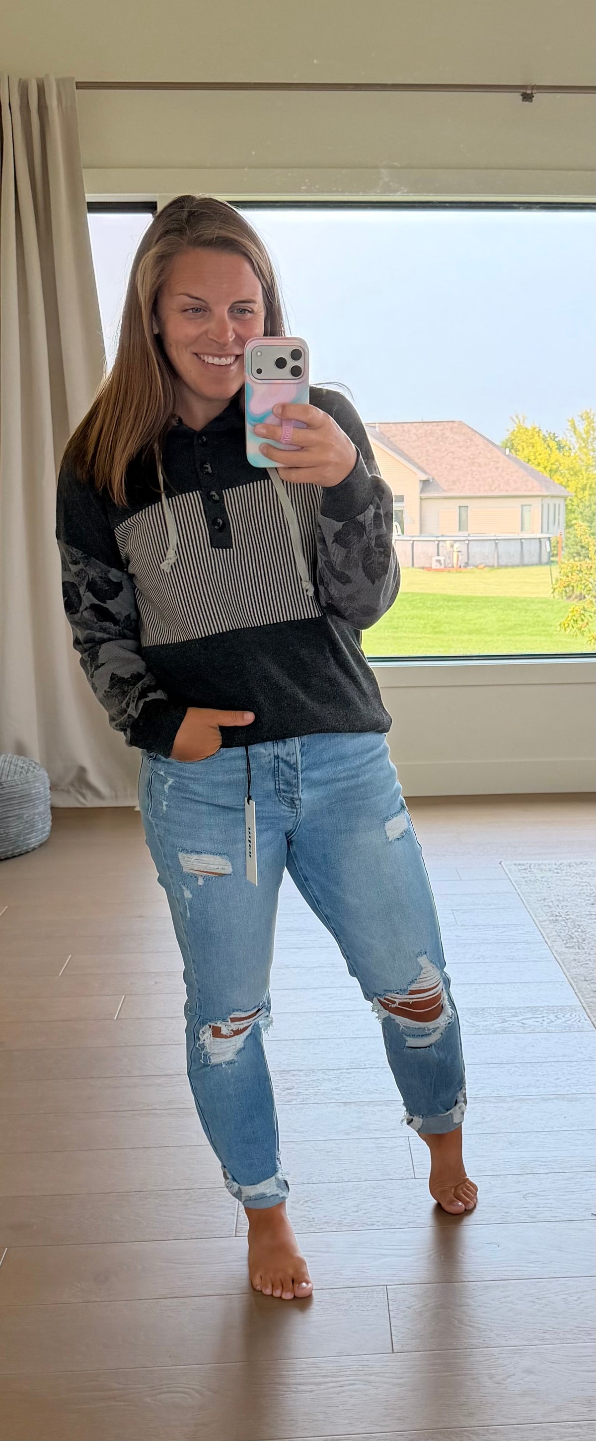 The Luna Floral Printed Hoodie