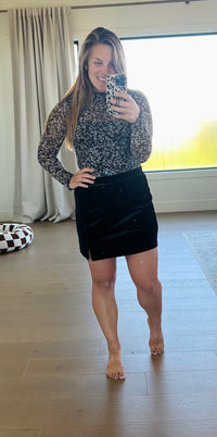 The Lucy Velvet Skirt