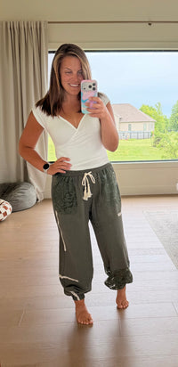 The Maryanne Patchwork Crochet Joggers