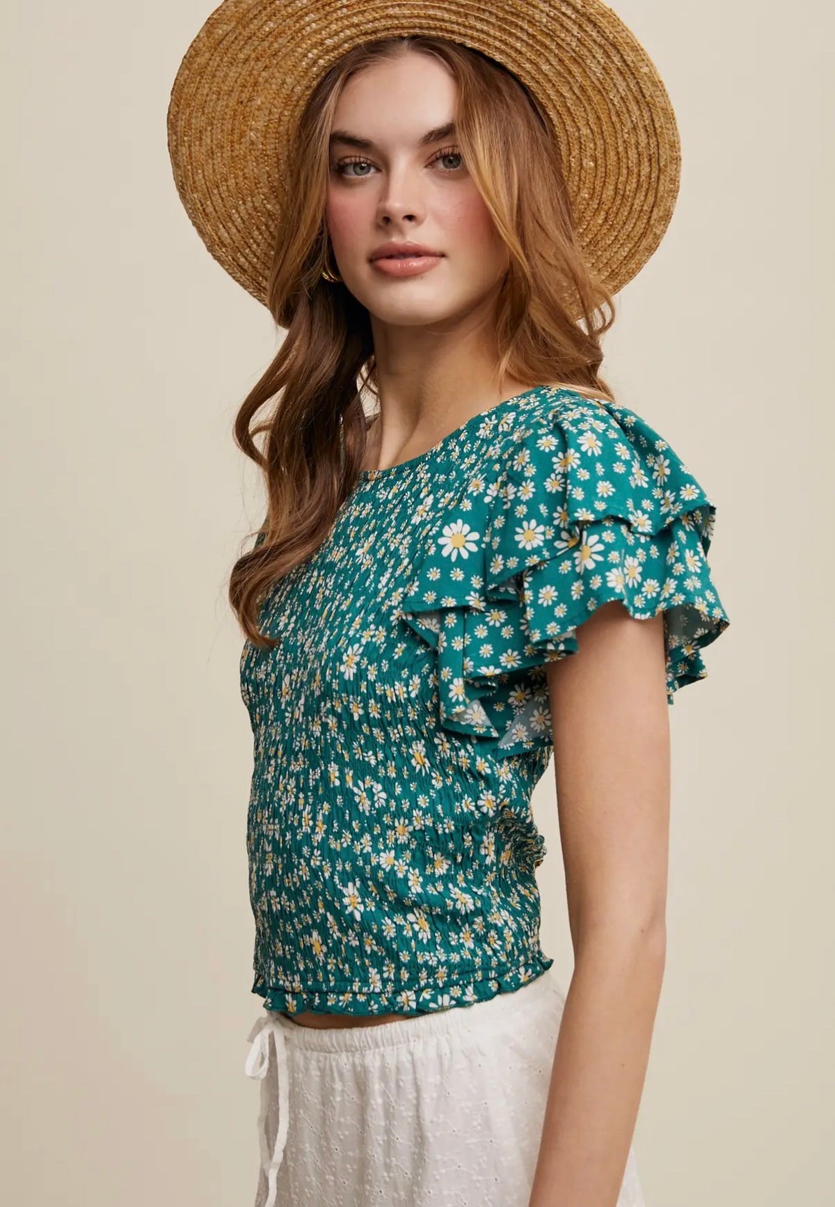 The Desiree Daisy Smocked Top