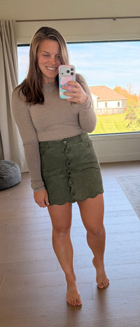 The Holly Scallop Trim Skirt