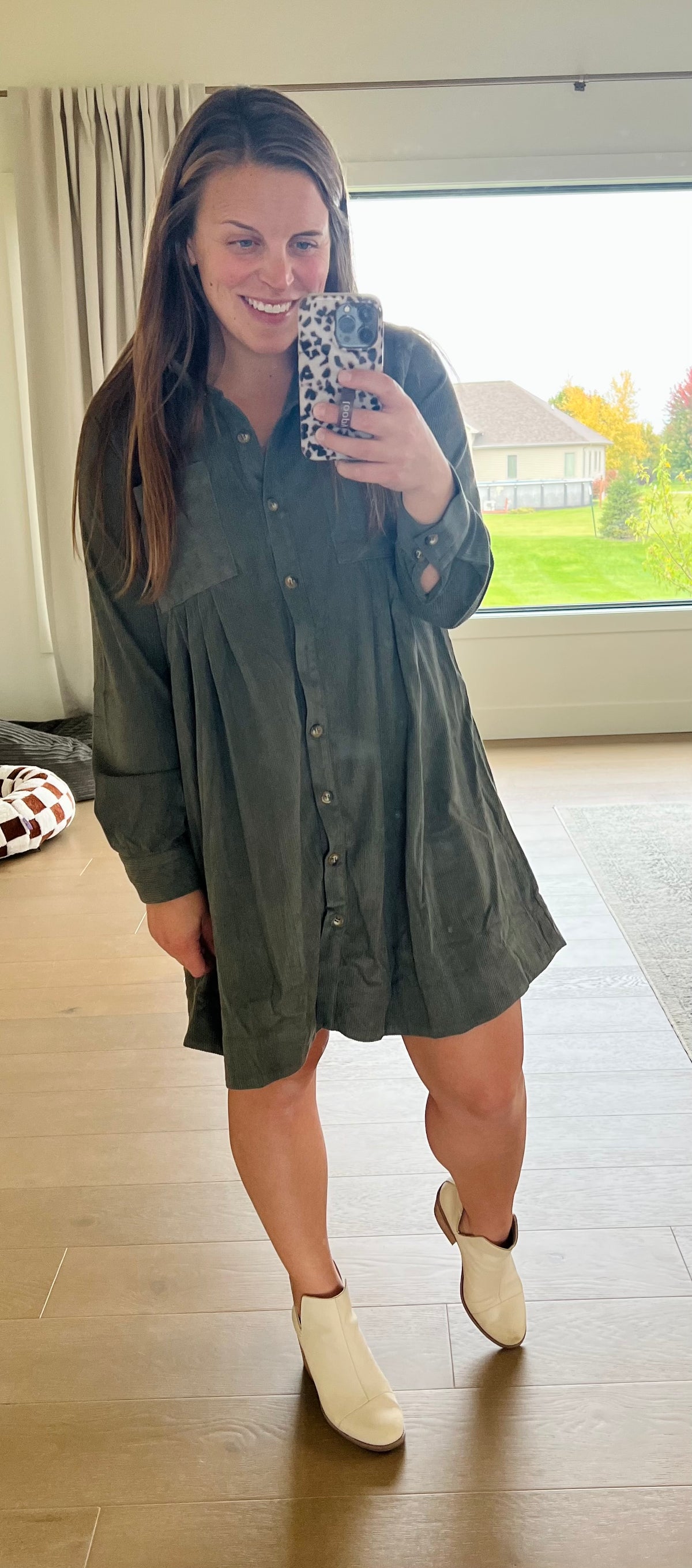 The Margaret Corduroy Shirt Dress