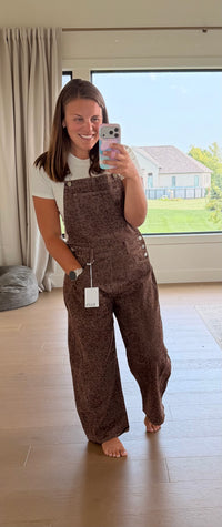 The Jessa Vintage Leopard Overalls