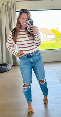The Chantelle Striped Sweater Bodysuit
