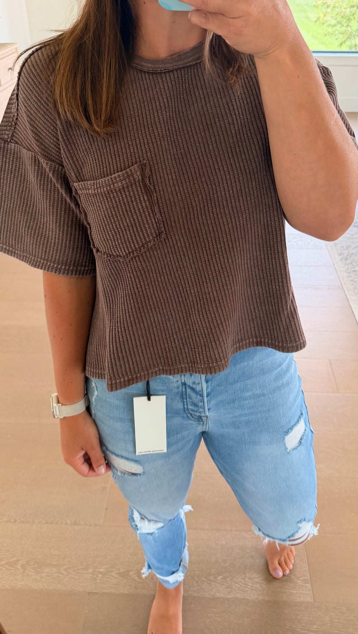 The Autumn Waffle Knit Tee