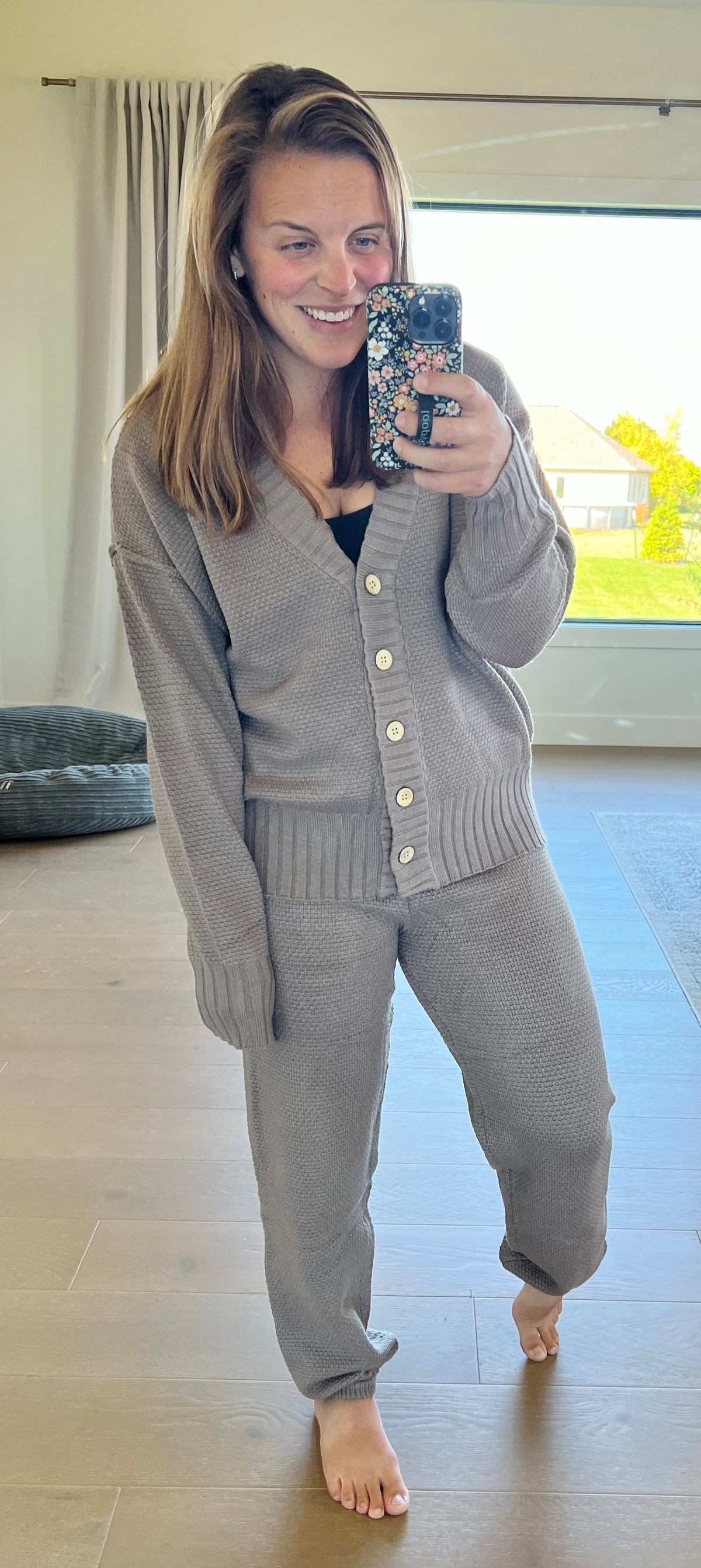 The Work From Home Oversized Cardi Sweater Set