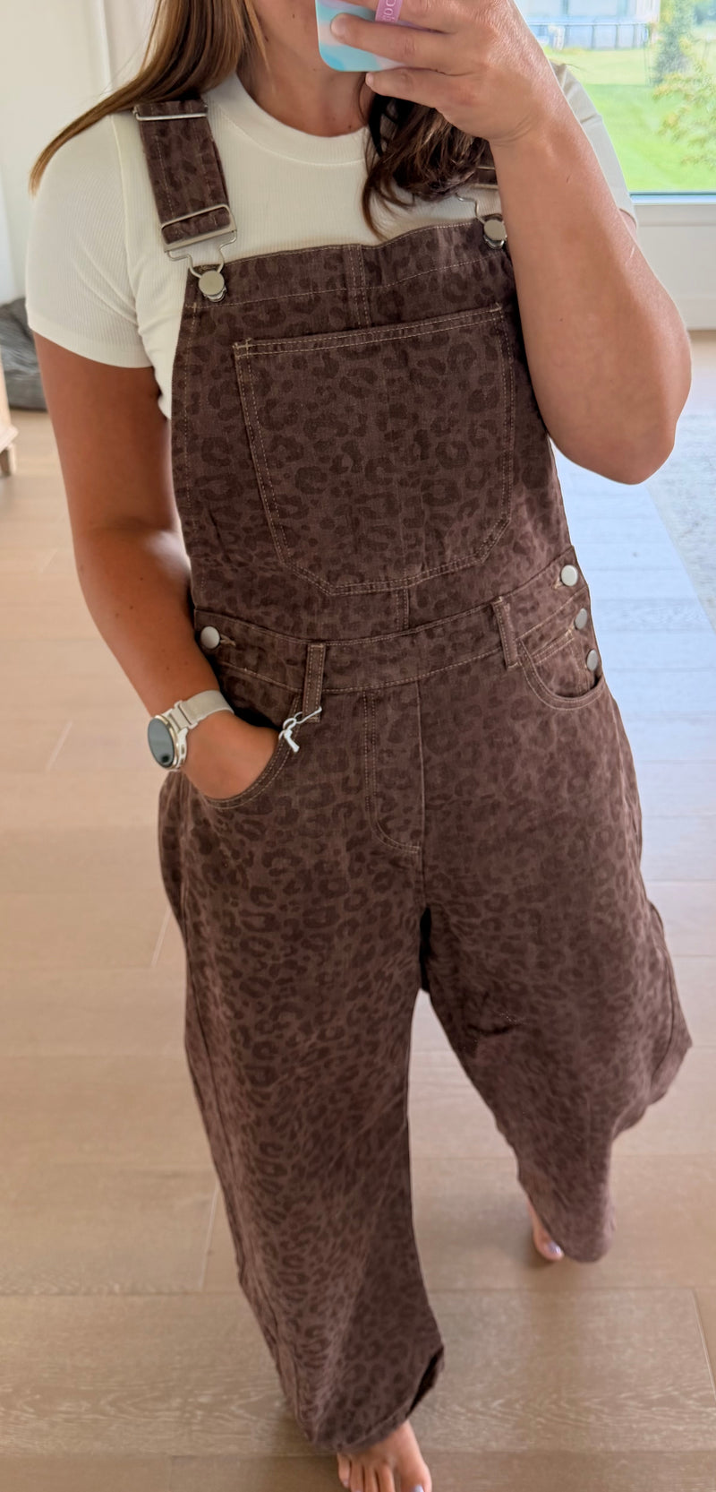 The Jessa Vintage Leopard Overalls