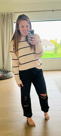 The Rebellious Black Denim Jeans