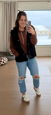 The Nordic Sherpa Fleece Hooded Vest