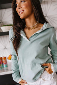 The Sea Breeze Lace Ampersand Hoodie