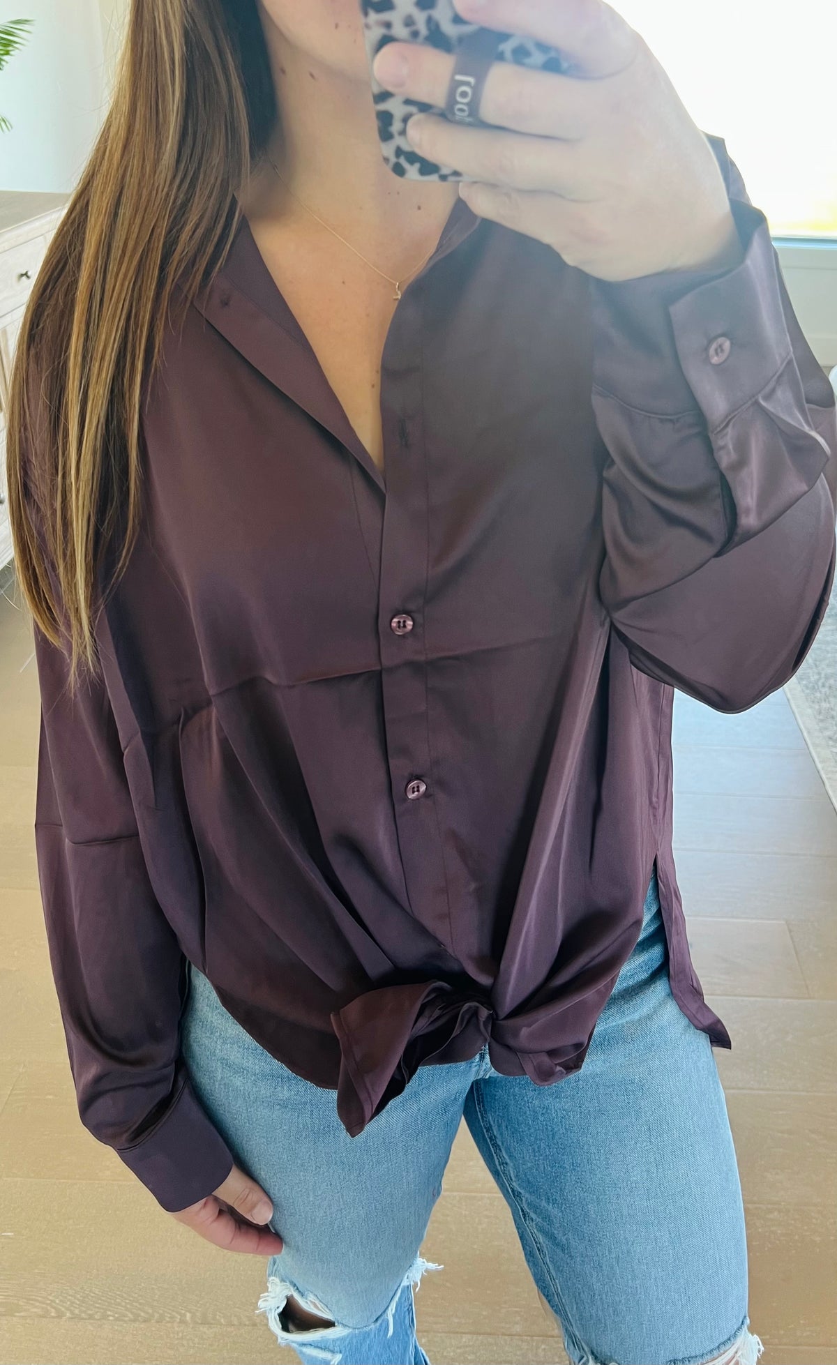 The Sherri Oversized Satin Shirt