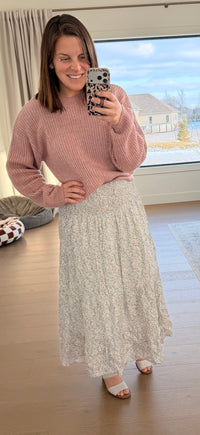 Spring Floral Maxi Skirt