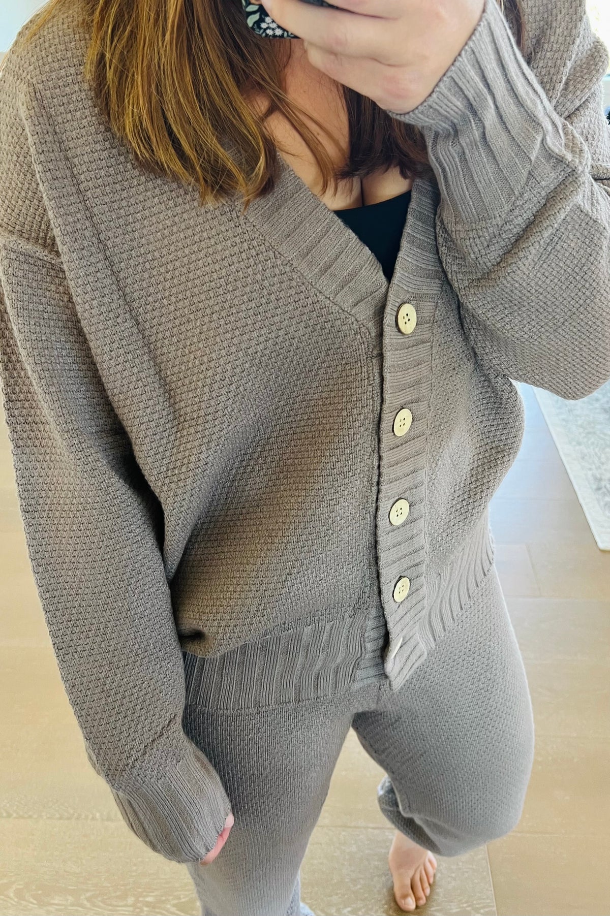 The Work From Home Oversized Cardi Sweater Set